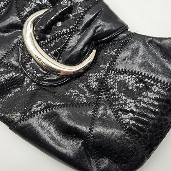 Vintage Fiorelli Black Y2K Patchwork Vinyl Shoulder Bag - Picture 6 of 16